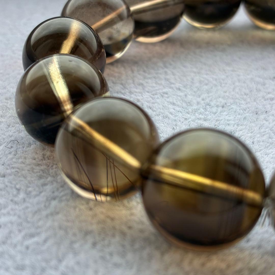 最終SALE☆★天然石☆ ゼウスクォーツ　ルチル　スモーキー シトリン14.5