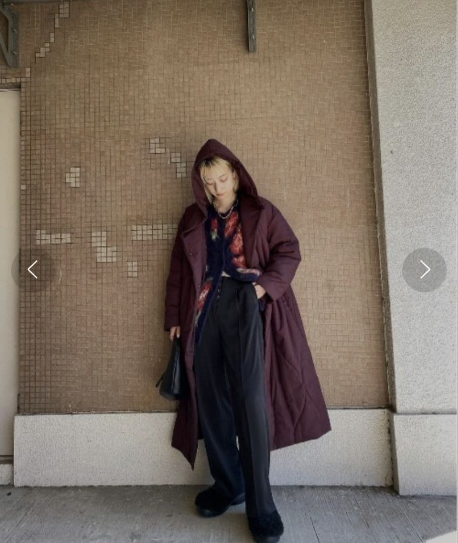 Ameri　WAVE STITCH HEAT POLAK LONG COAT