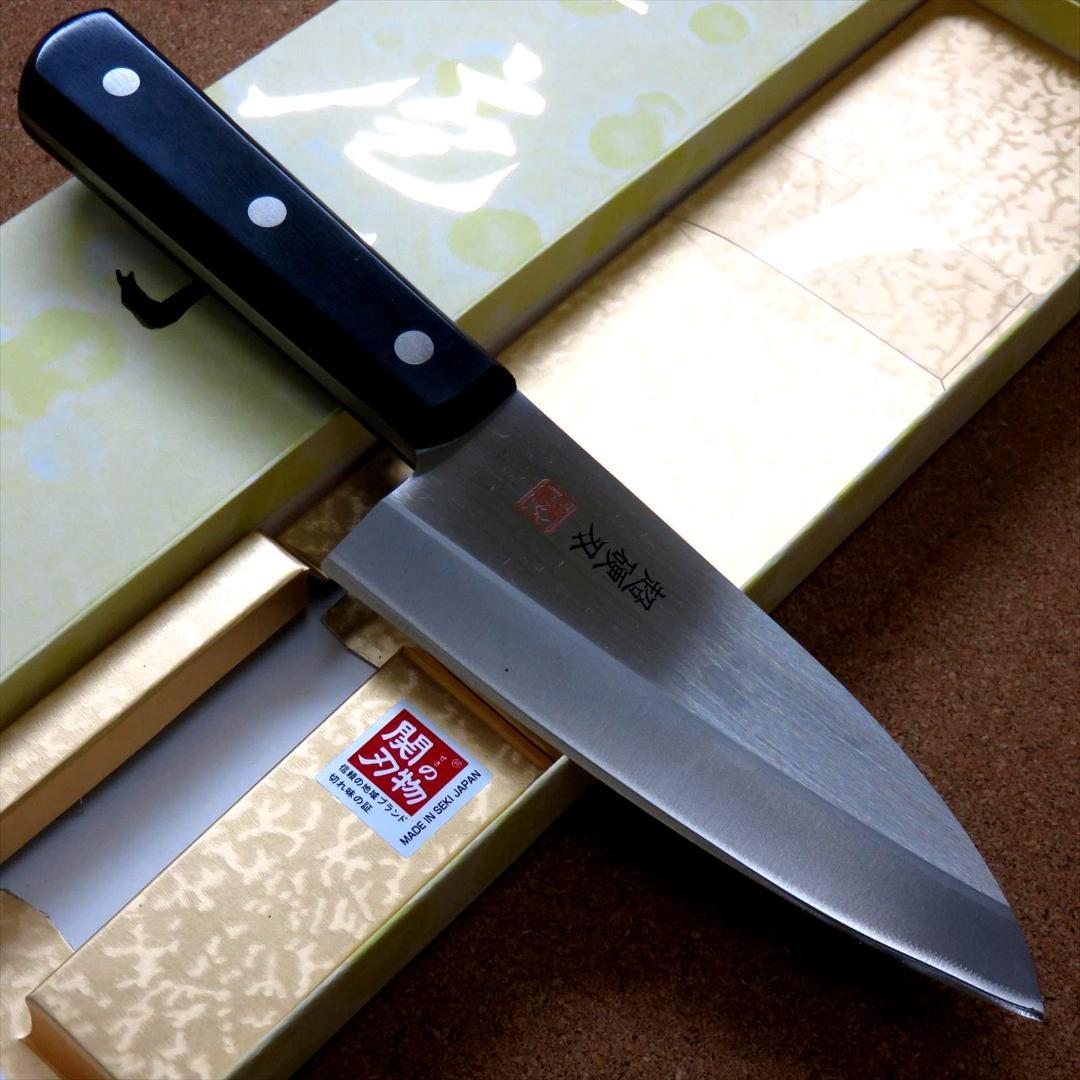 関の刃物 出刃包丁 140mm クロムモリブデン 魚 肉解体 右利き 片刃 包丁