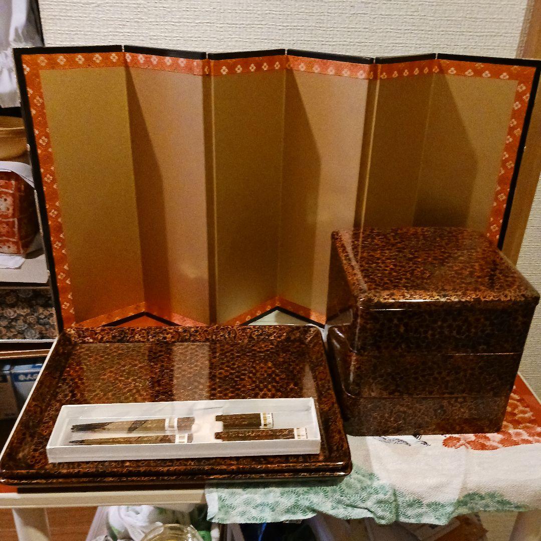 津軽塗重箱 お盆トレイ 夫婦箸 他