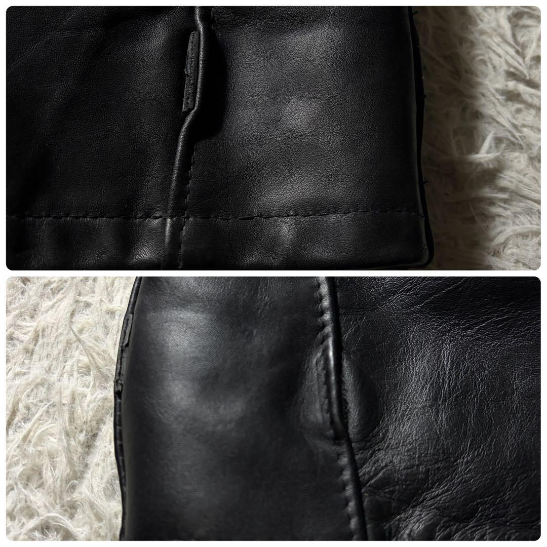 【米国製】schott ライダースジャケット 642 本革　黒　36 USA製