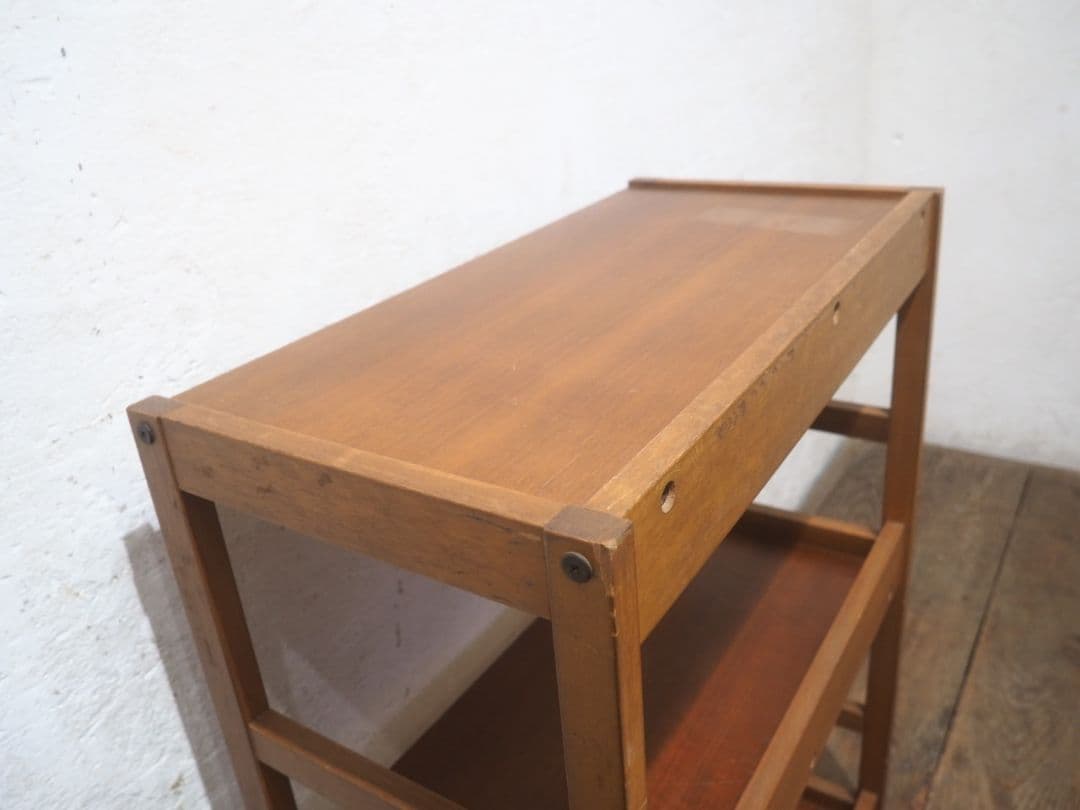 1372 ディスプレイラック　飾り棚　陳列棚　本棚　ブックケース　レトロ　展示台