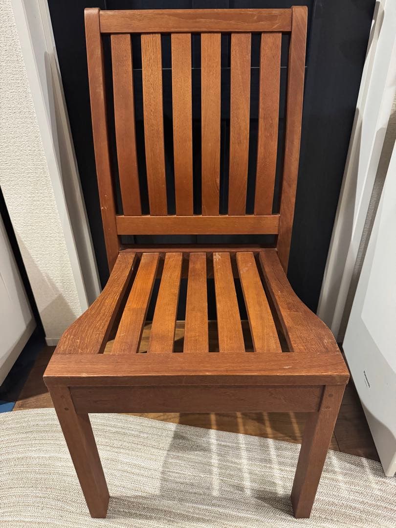 ダイニング/バルコニーチェア 1脚 ハイバックチェア。ハードウッド