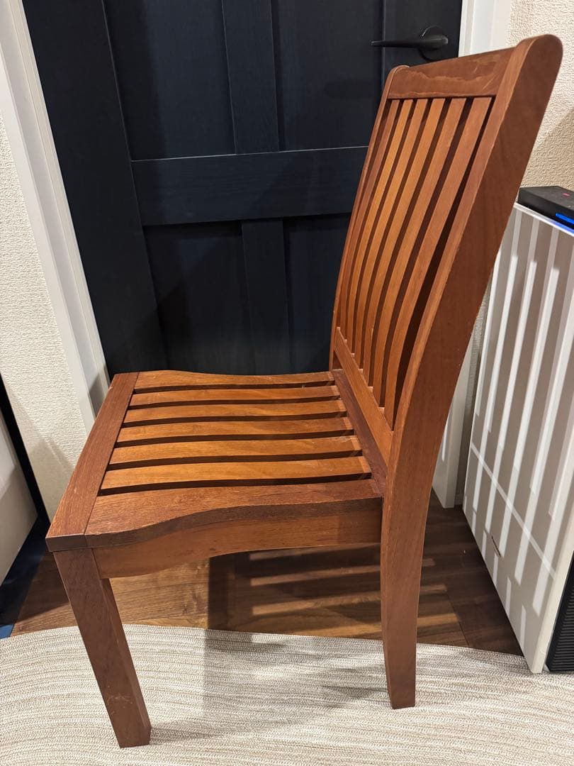 ダイニング/バルコニーチェア 1脚 ハイバックチェア。ハードウッド