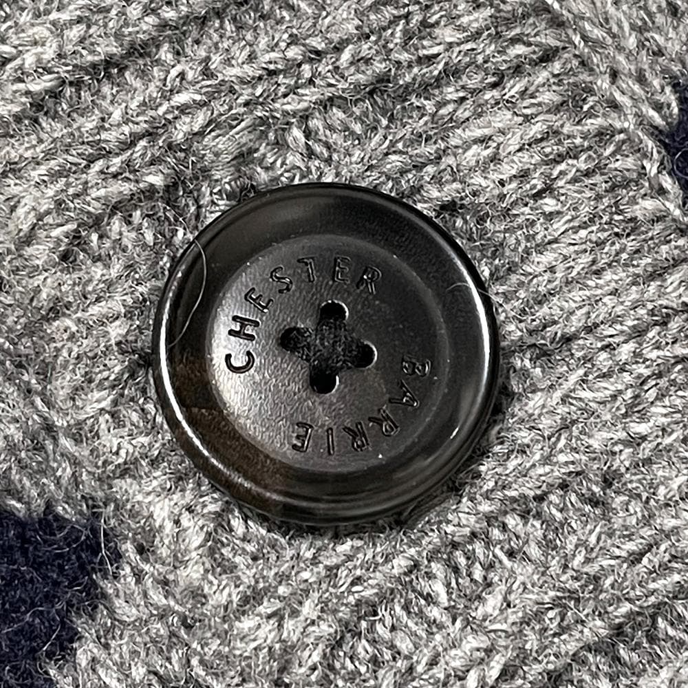 新品同様！チェスターバリー カシミヤ混 フェアアイル柄 カーディガン 48