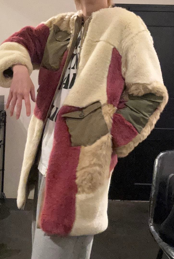 mihara yasuhiroミハラヤスヒロarchiveファー切り替えコート