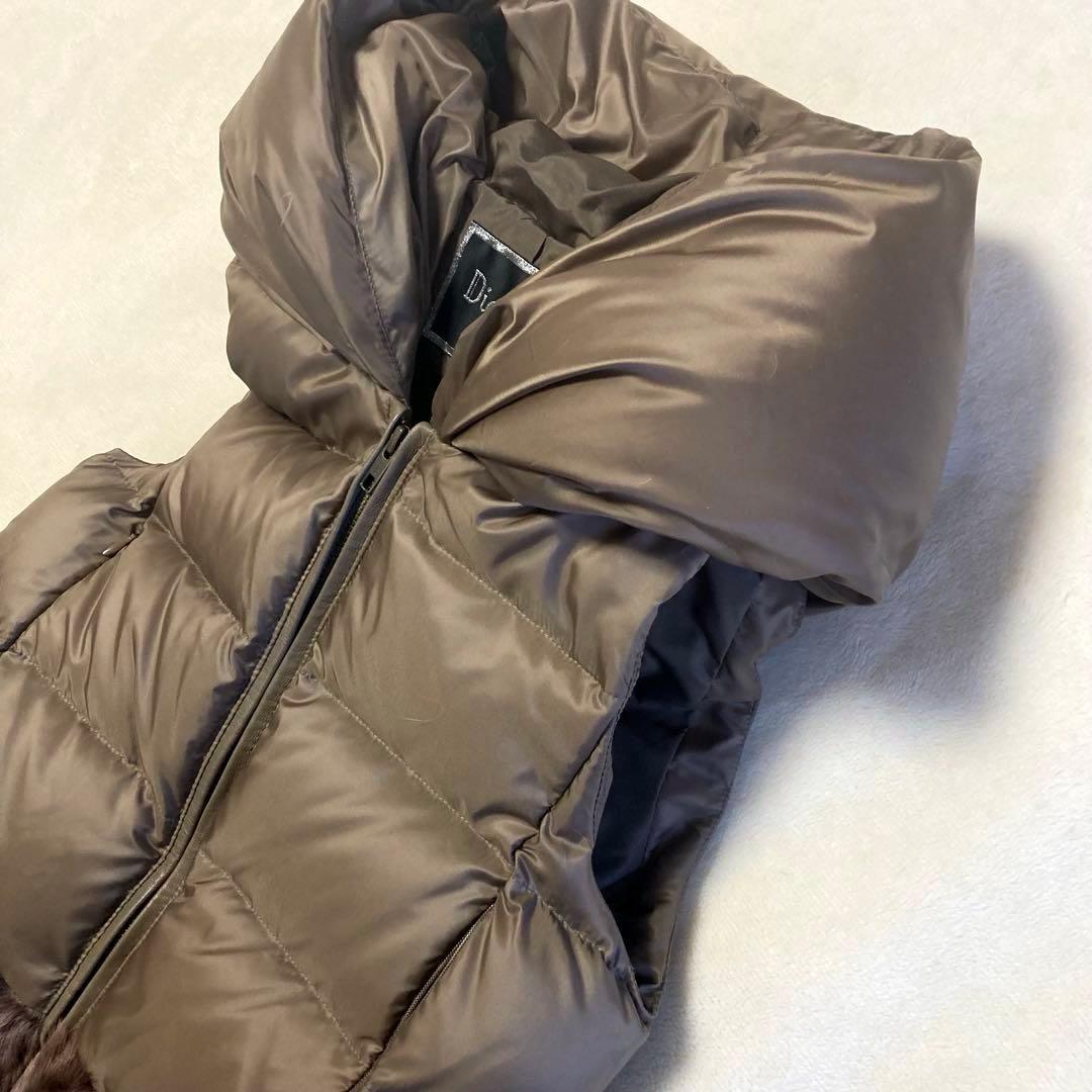 未使用級✨Diagram ラムファー切替 ダウンベスト　ブラウン　フード　36