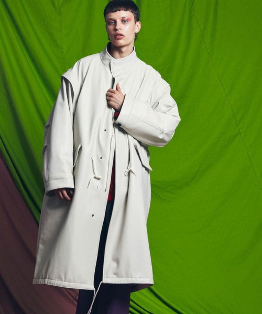 MAISON SPECIALプライムオーバー2WAYエコレザーモッズコート