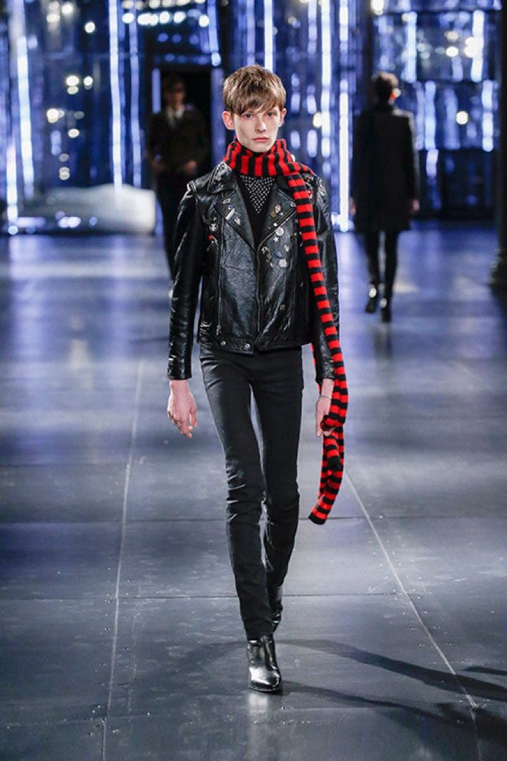 SAINT LAURENT 15AW ボーダーマフラー