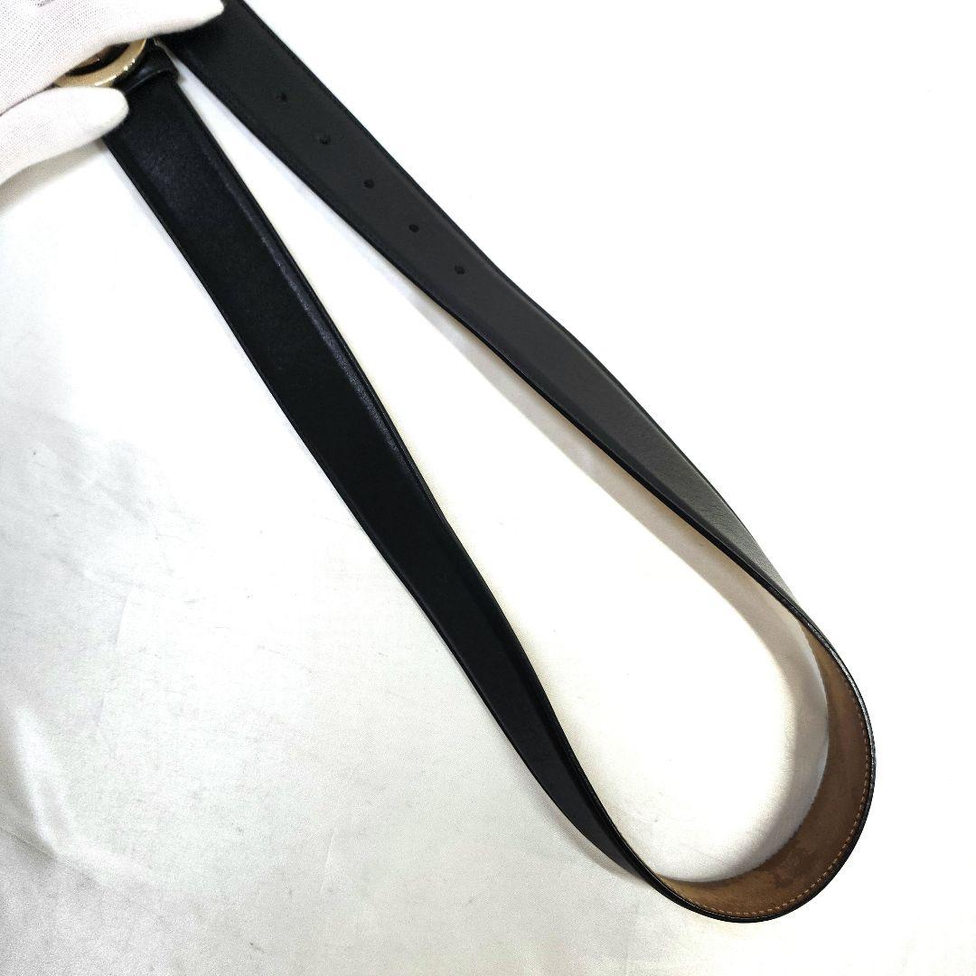 GUCCI　グッチ　 ブラック　レザー ベルト　GG