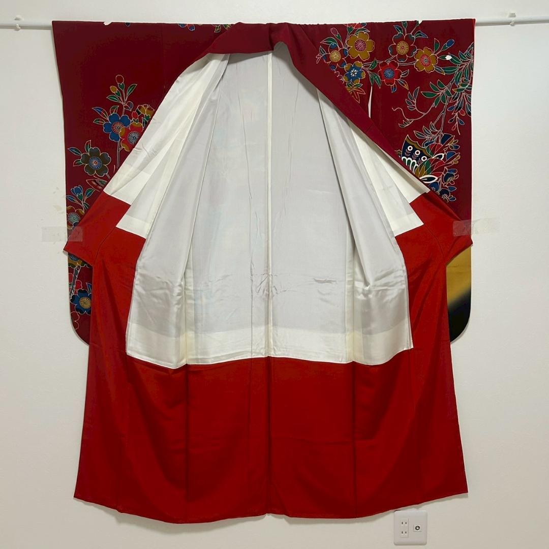 KP1782 振袖 身丈163cm 正絹 着物 成人式