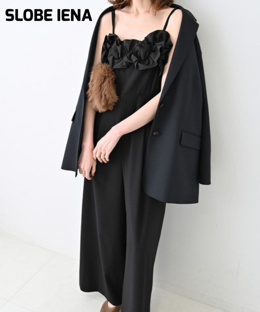 【美品】SLOBE IENA　2024AW　LES FLEURS サロペット