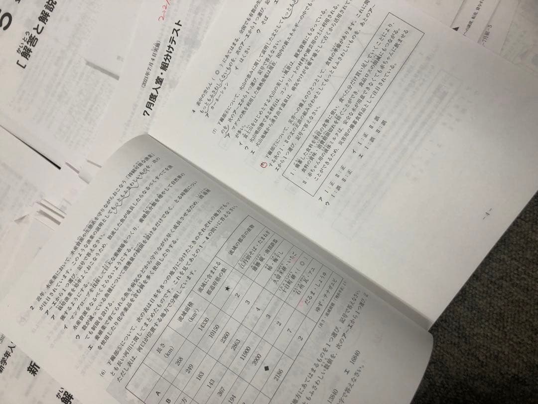 2021年度　サピックス　5年　マンスリー確認/復習/組分けテスト　計13回