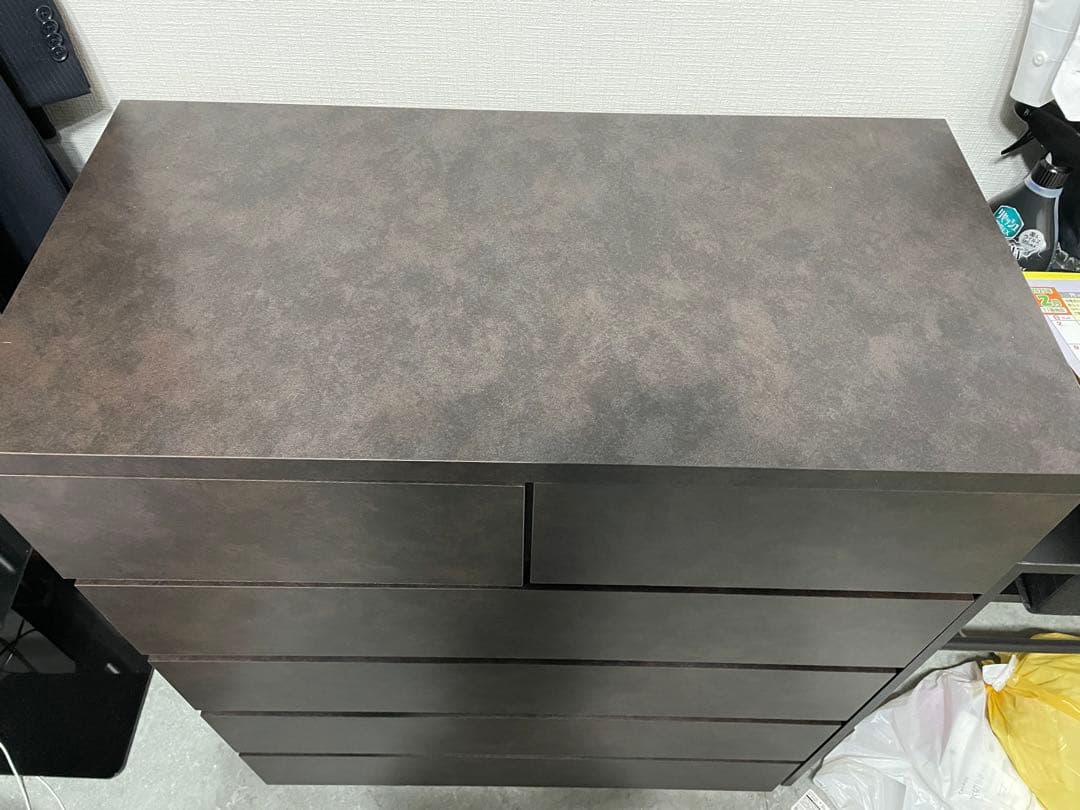 ダークブラウン 6段箪笥　ma-0045