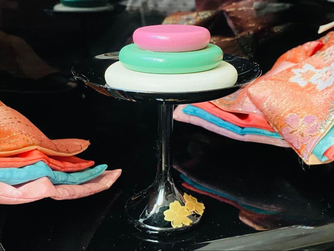 雛人形御道具セット　三段雛　黒漆塗り　京雛　　閲覧用　【絶対購入しないで下さい】