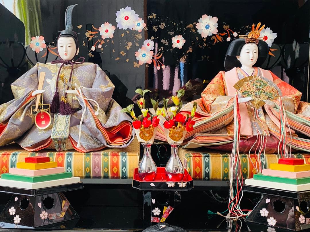 雛人形御道具セット　三段雛　黒漆塗り　京雛　　閲覧用　【絶対購入しないで下さい】