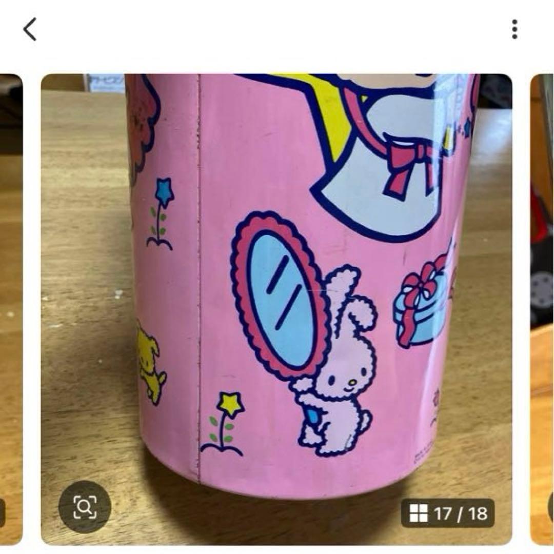 サンリオ　キキララ　（ジャンク品）ゴミ箱　レトロ〜同梱3000円