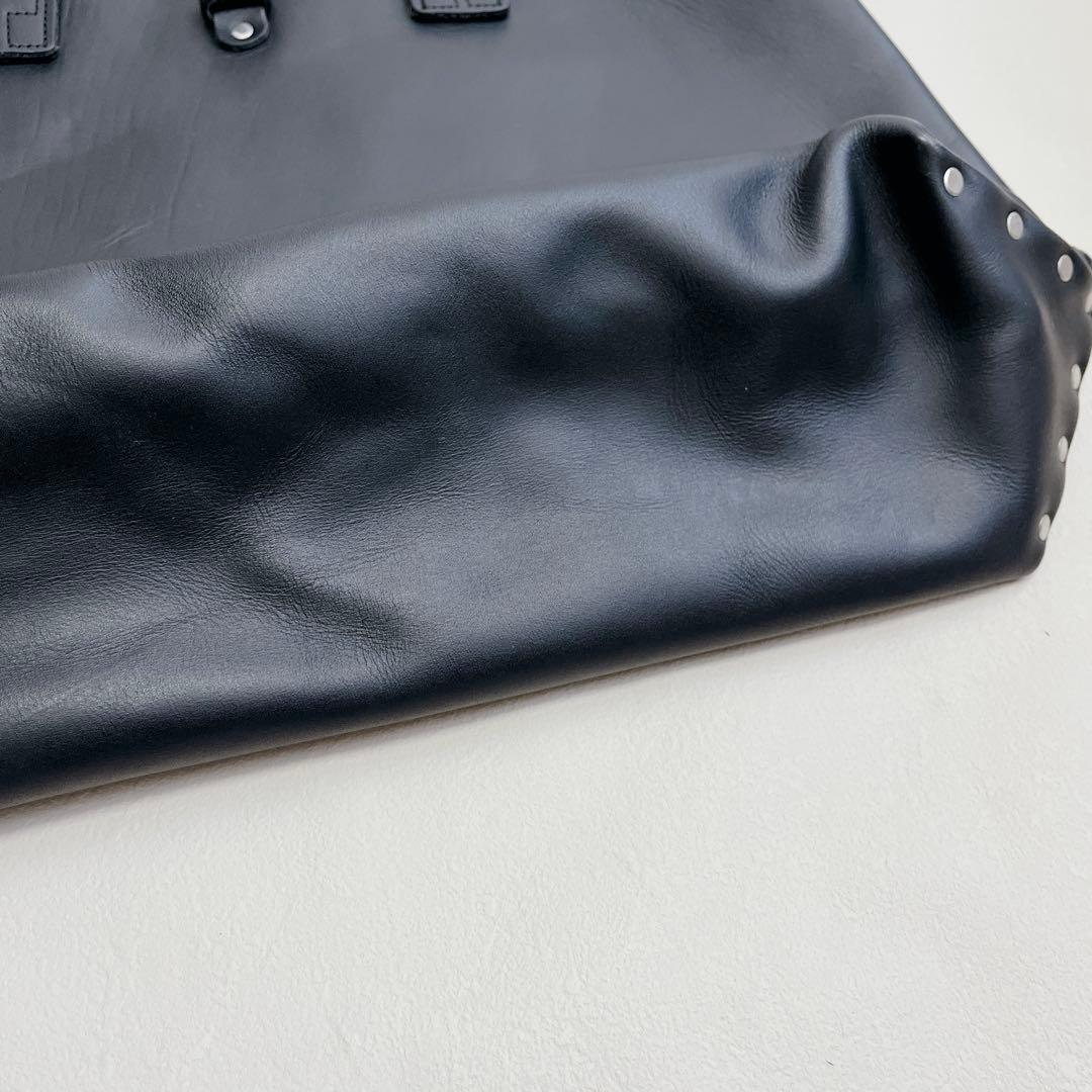 【ヘリテイジレザー】オールレザー トートバッグ/牛革/HINOYA/ブラック