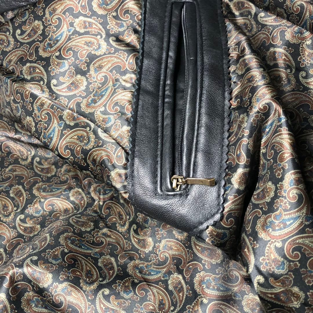 90s vintage A-2 フライトジャケット　短丈　羊革　ラムレザー　本革