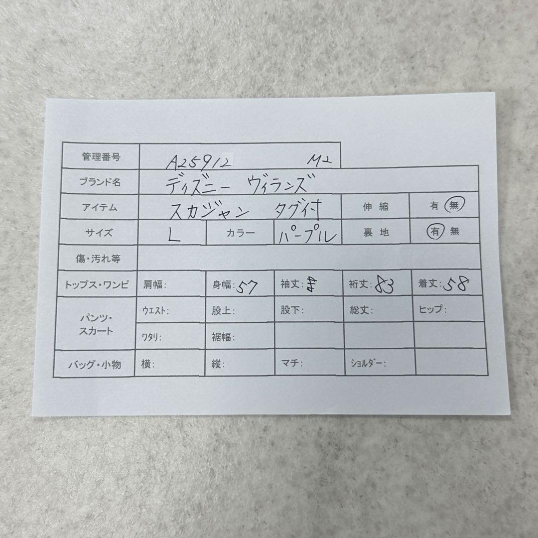 希少 未使用タグ付【ヴィランズ】ディズニー×丸眞 スカジャン 刺繍 中綿 L