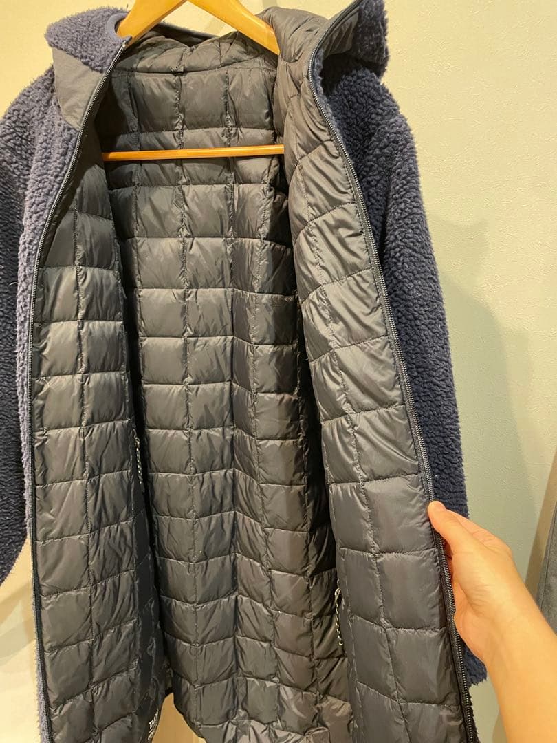 TAION/タイオン 別注ボア×ダウンフードコート(リバーシブル)