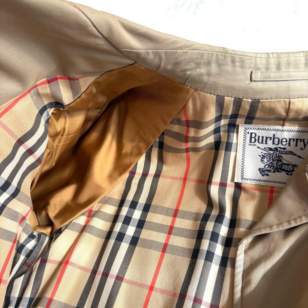 美品【BURBERRY バーバリー】ステンカラーコート ノバチェック