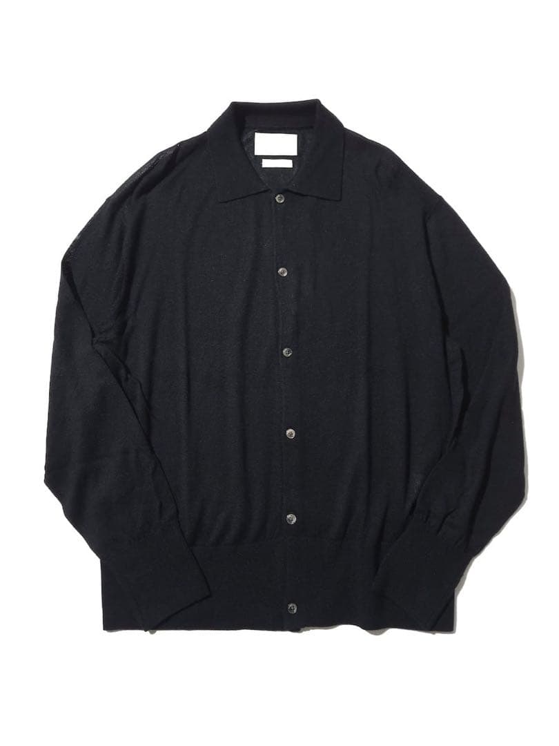 【YOKE】SILK CASHMERE SHEER SHIRT CARDIGAN