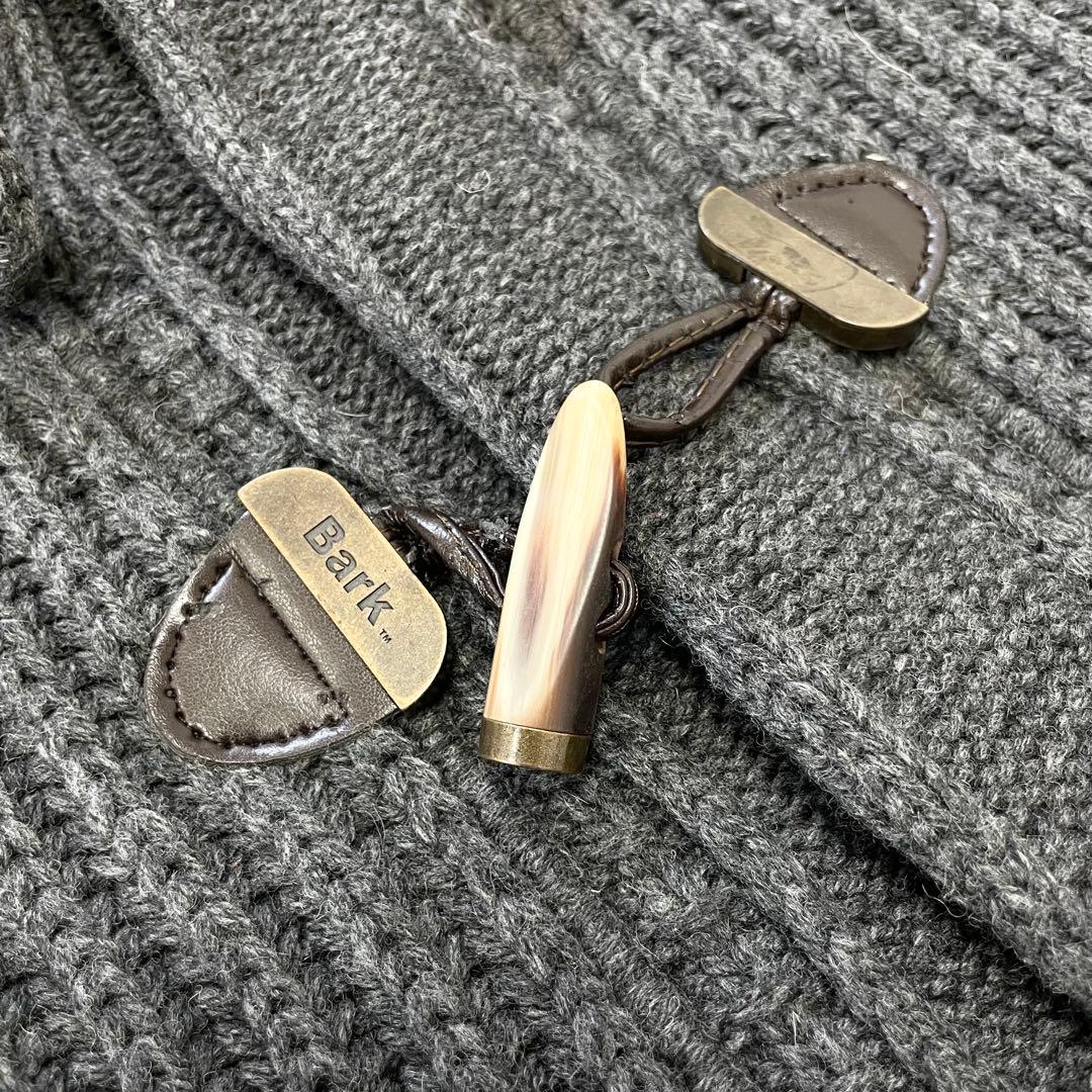 【リョウヒビ】Bark バーク ニットダッフルコート グレー 裏地