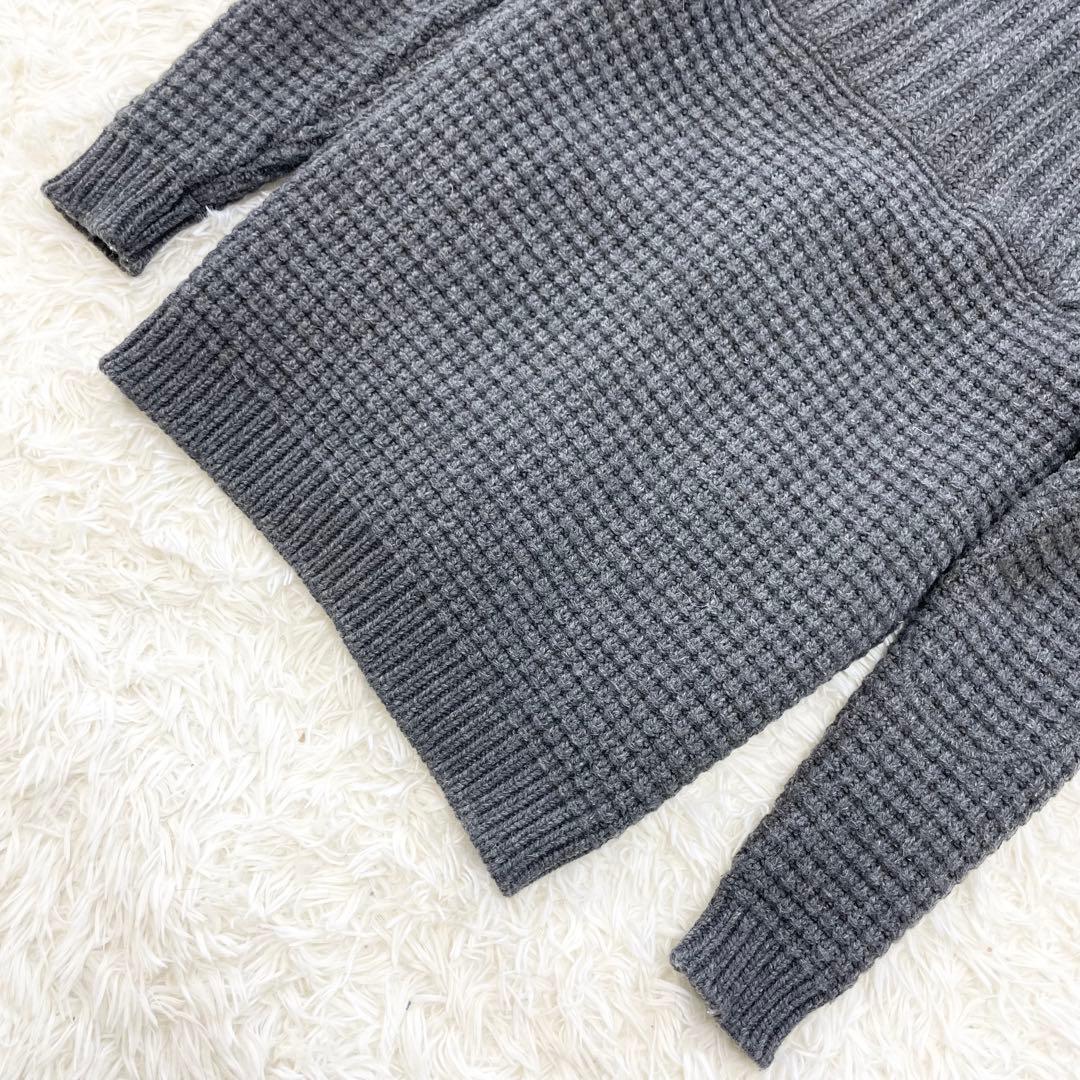 【リョウヒビ】Bark バーク ニットダッフルコート グレー 裏地