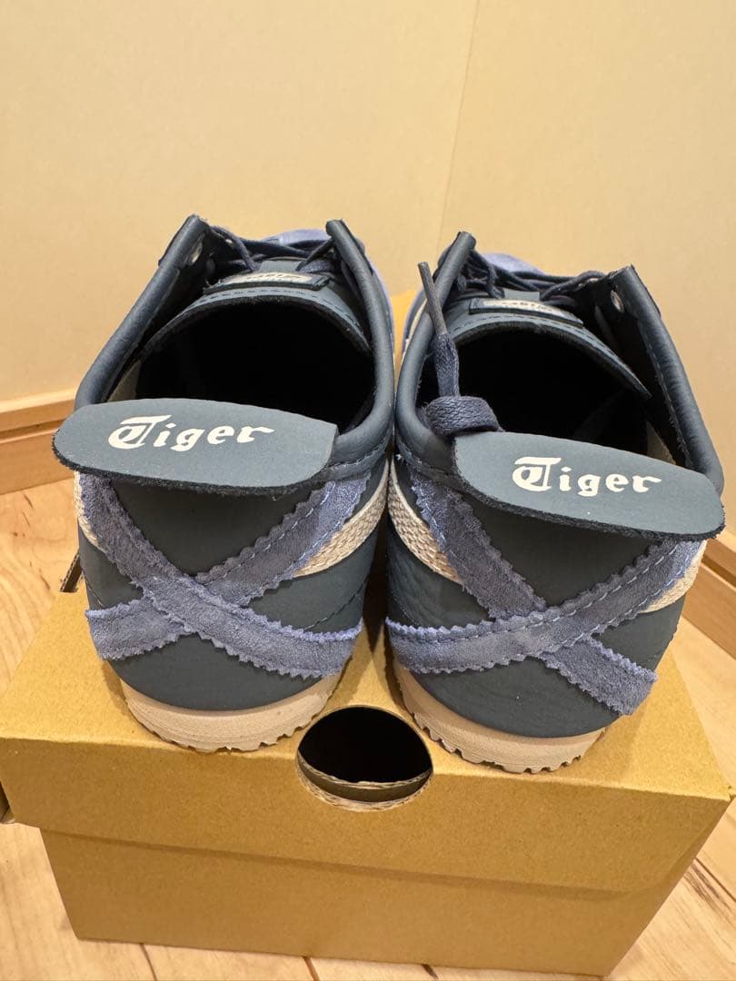 新品未使用 オニツカタイガー　メキシコ66 グレー/ネイビー箱、タグ無し