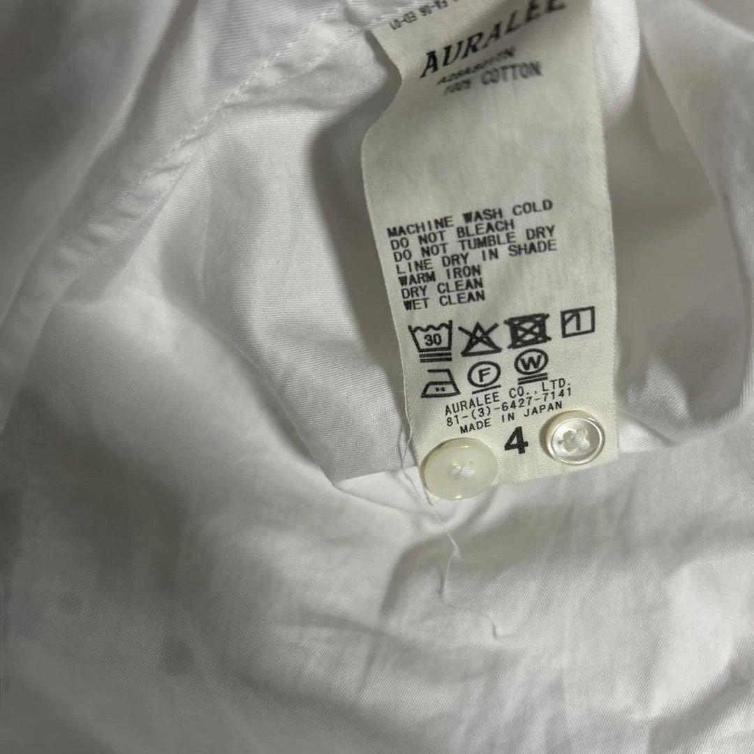 AURALEE WASHED FINX TWILL SHIRT サイズ4