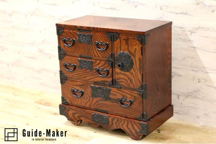 GMFK323○岩谷堂箪笥 車箪笥 チェスト 整理箪笥 和モダン 古民家 レトロ