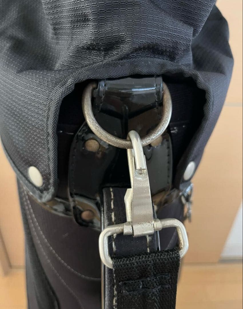 ブリヂストン　ゴルフバッグ　キャディバッグ　ブラックエナメル　送料無料　シンプル