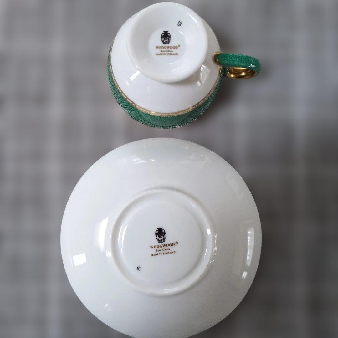 ウェッジウッド ユーランダーパウダーグリーン カップ＆ソーサー1客