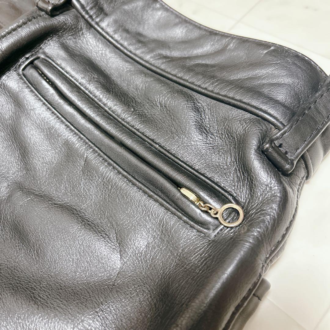 バンソン ライディングパンツ　 USA製 カウハイド 牛革　W30　ブラック