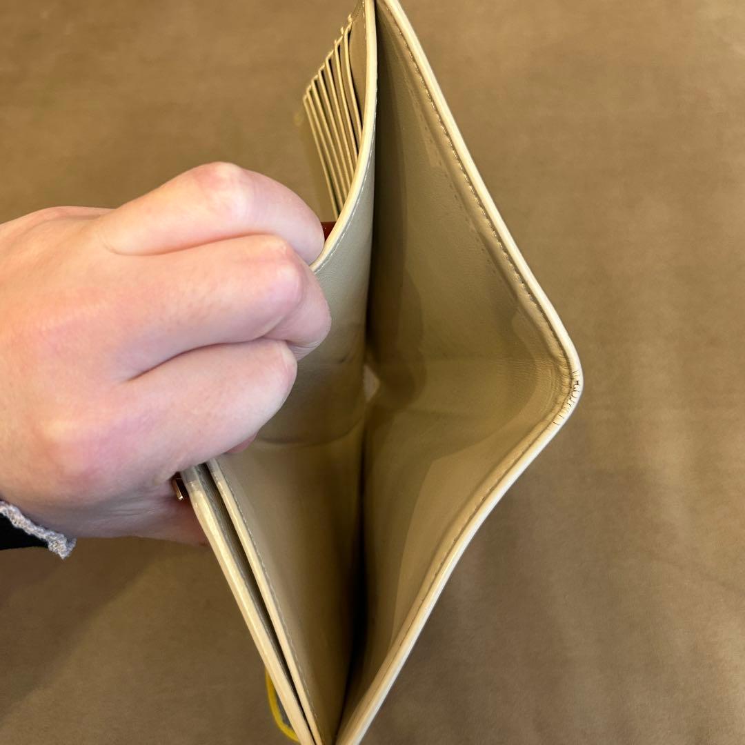 CELINE 二つ折り財布 ベージュ/イエロー