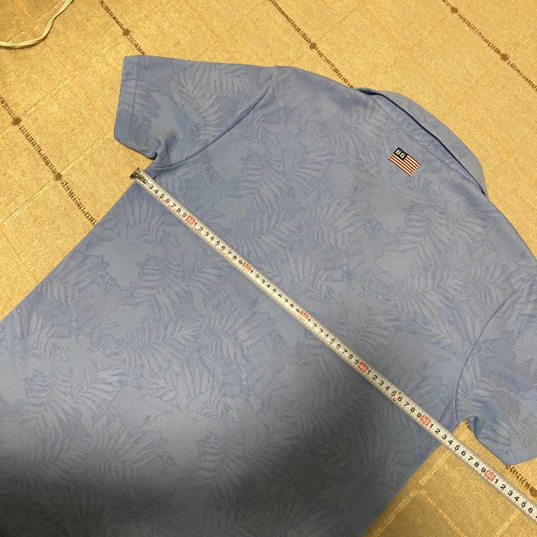 BRIEFING ポロシャツ XL ライトブルー 葉柄