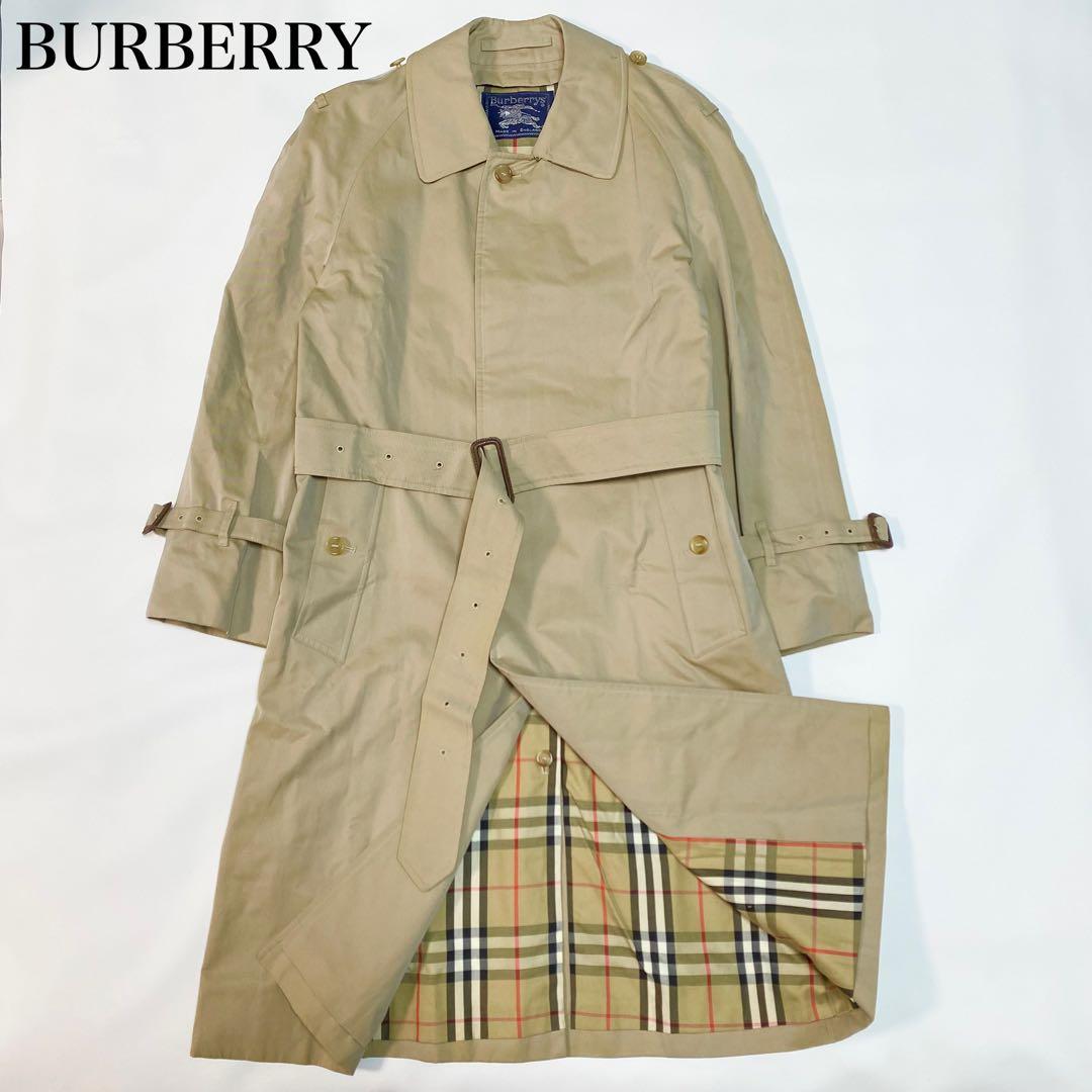 BURBERRY ステンカラーコート　ベルト　ノバチェック　ハニーベージュ