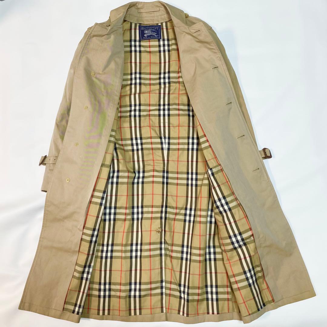 BURBERRY ステンカラーコート　ベルト　ノバチェック　ハニーベージュ