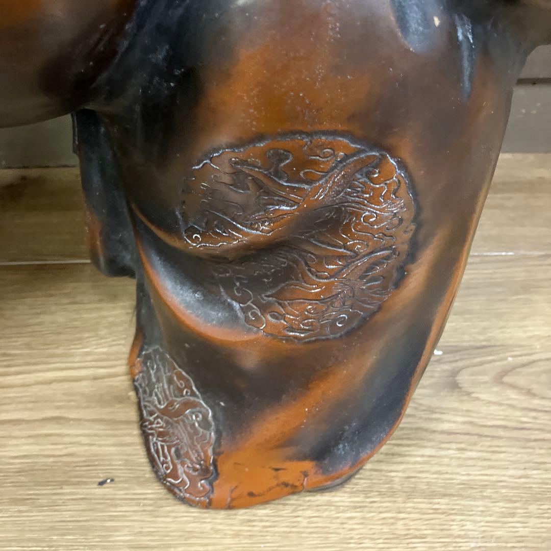 B-3 銅製 七福神 布袋様 置物 縁起物 開運 昭和レトロ 笑門来福 招福