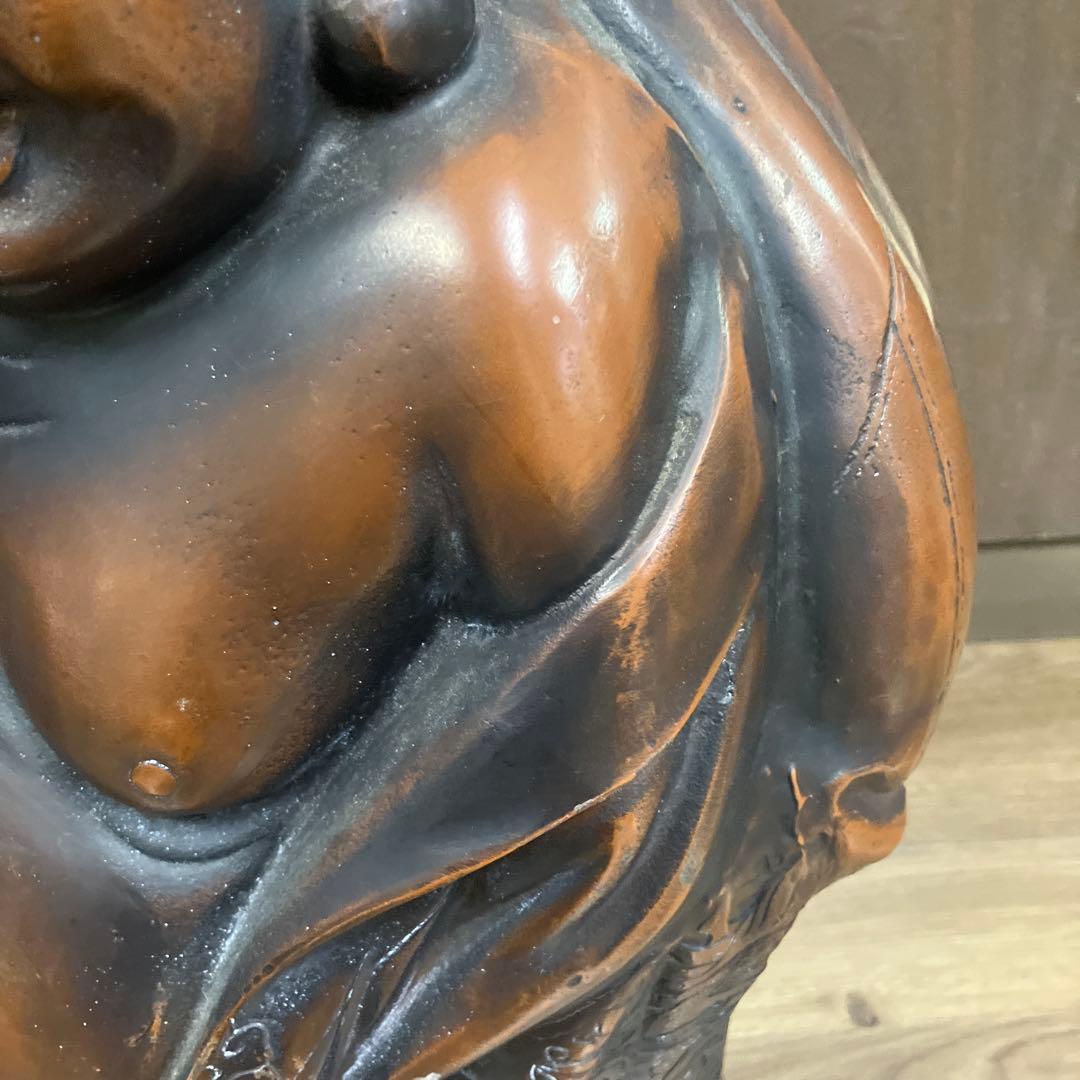 B-3 銅製 七福神 布袋様 置物 縁起物 開運 昭和レトロ 笑門来福 招福