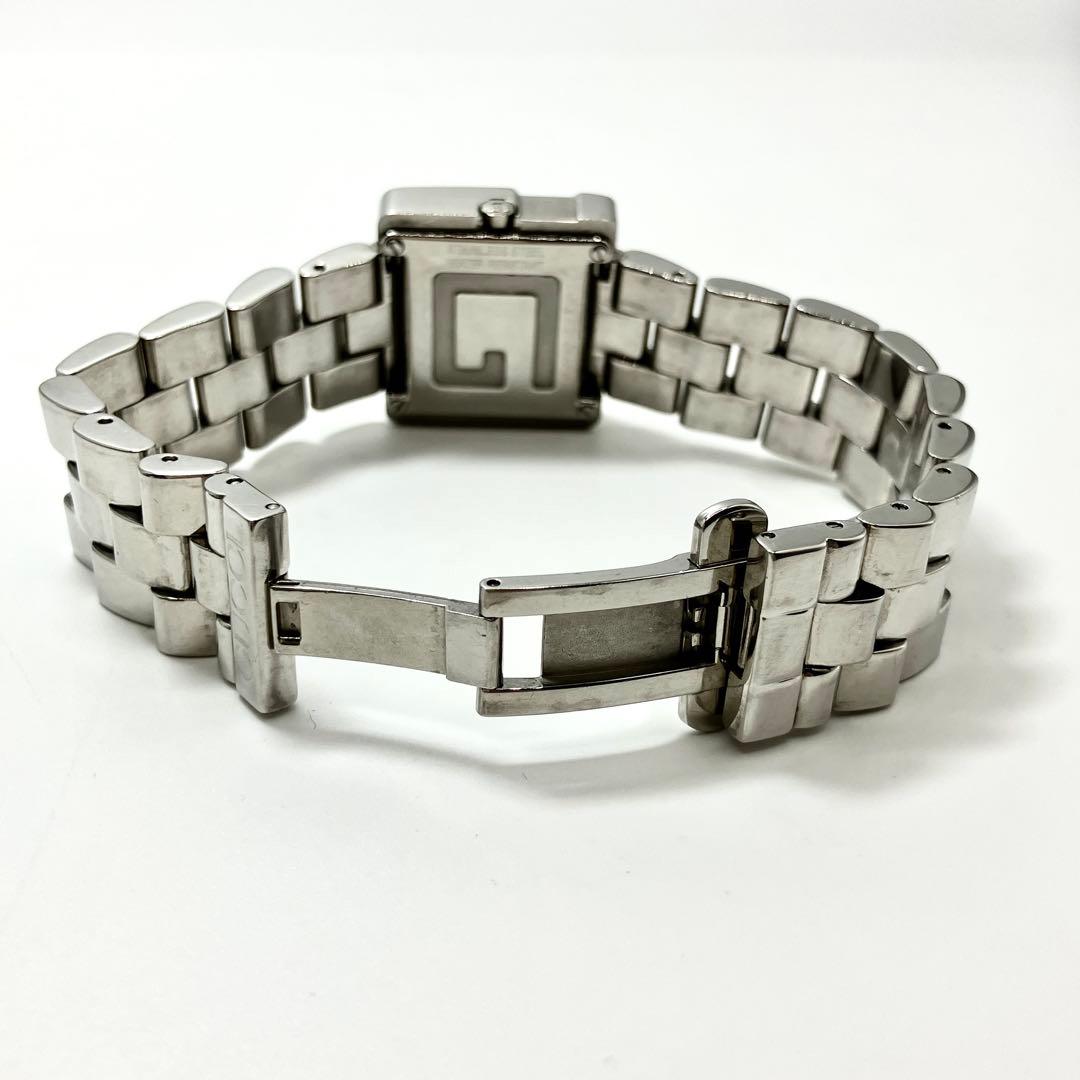 稼働 GUCCI グッチ 腕時計 3600J Gロゴ ベルト延長 シルバー 黒