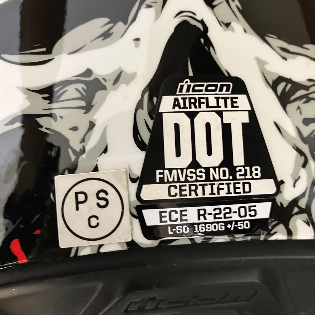 ICON AIRFLITE SKULL 18 フルフェイス ヘルメット 2XL