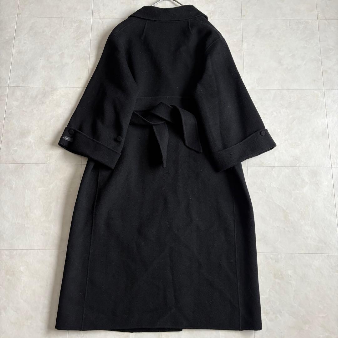 cizatto Wool Gown Coat 黒 フリー ベルト付 ロングコート