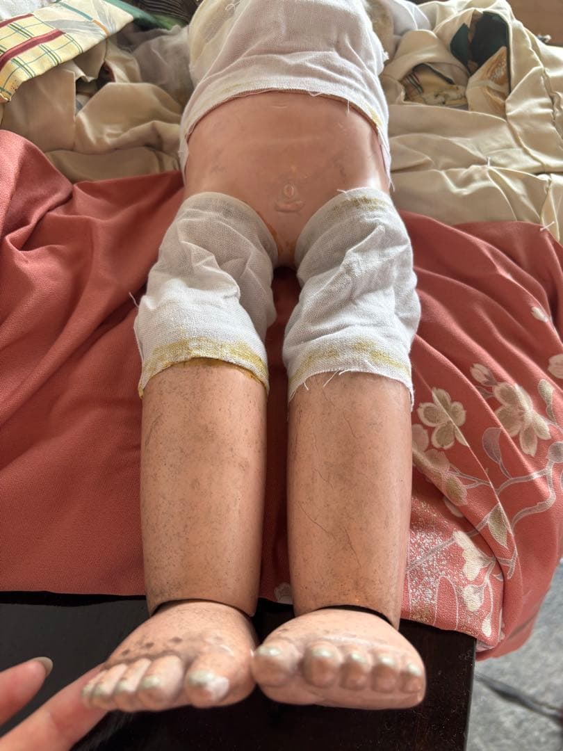 市松人形 訳あり　大正　昭和レトロ　 約53cm 日本人形　アンティーク　骨董