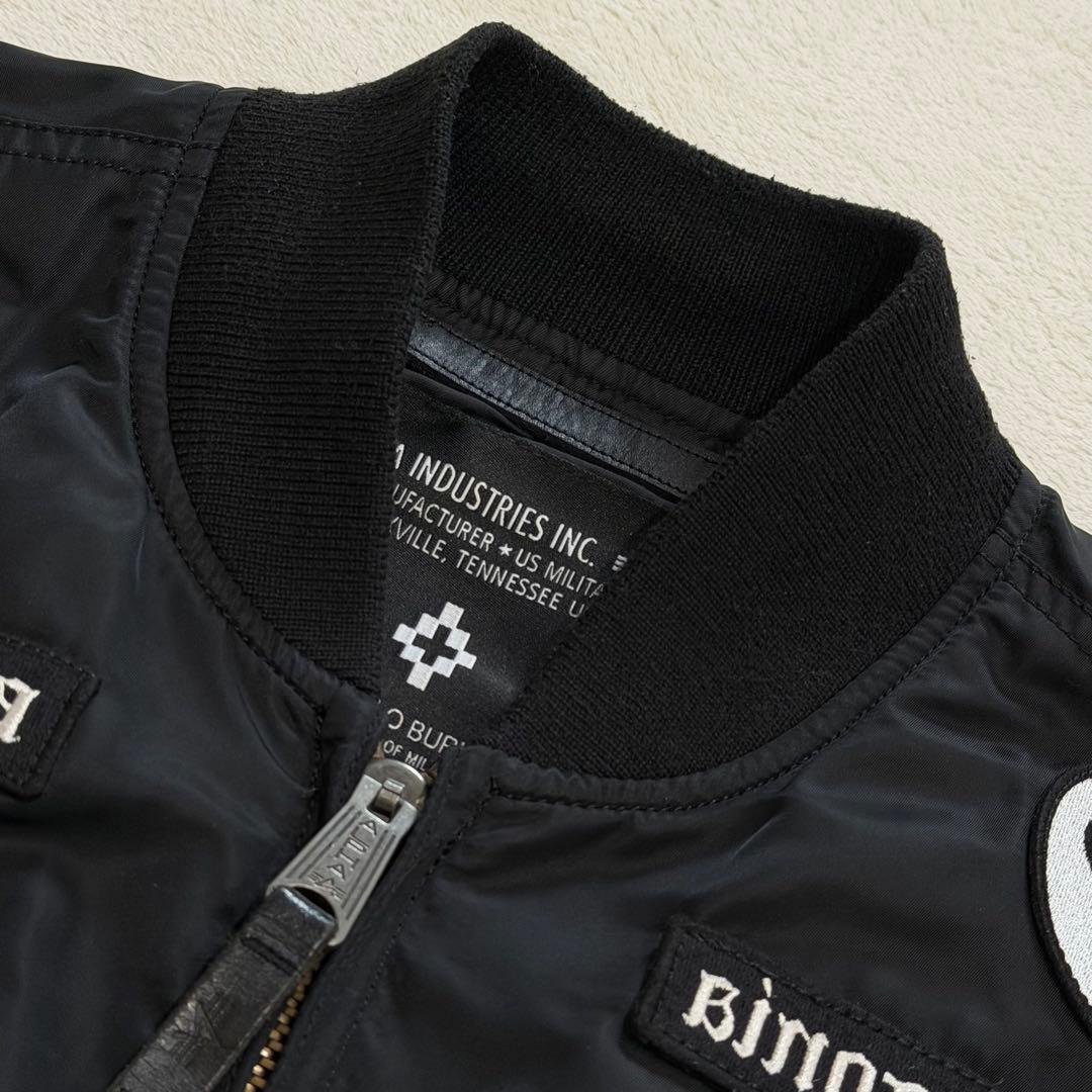 マルセロバーロン×アルファ　MA-1　ボンバージャケット　ワッペン　ブラック　L