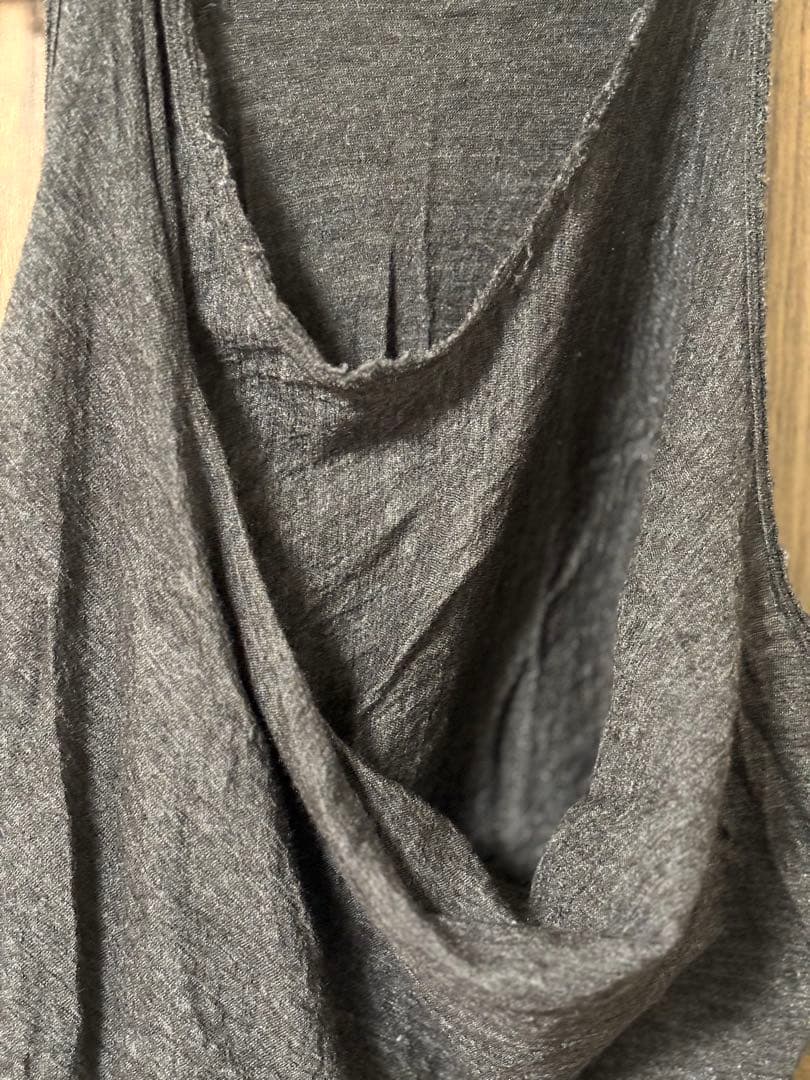JULIUS ユリウス ディストーテッドタンクトップ 1 WOOL SILK