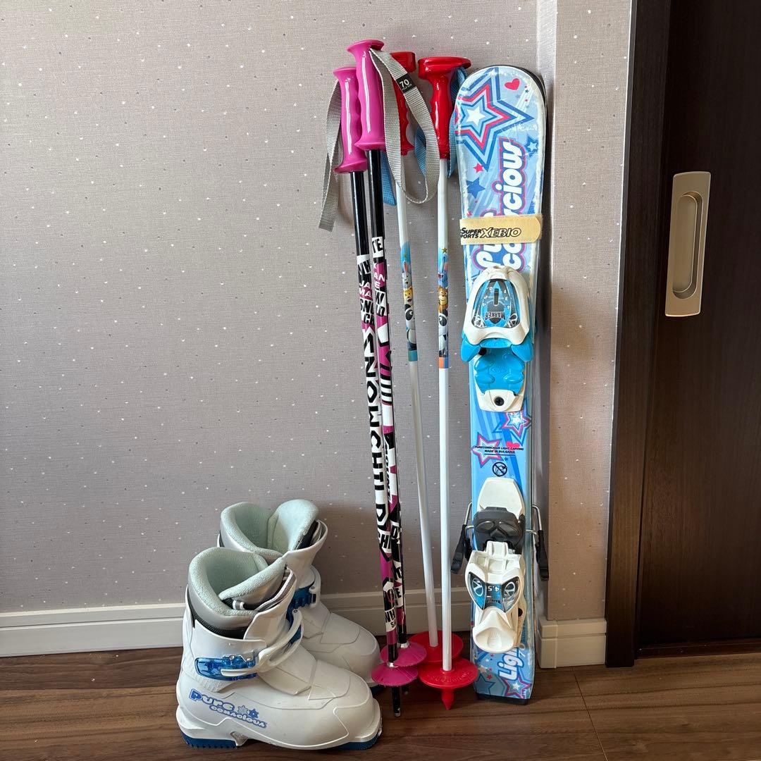 うみがめさん専用子ども用スキーセット板70cm ブーツ18cm