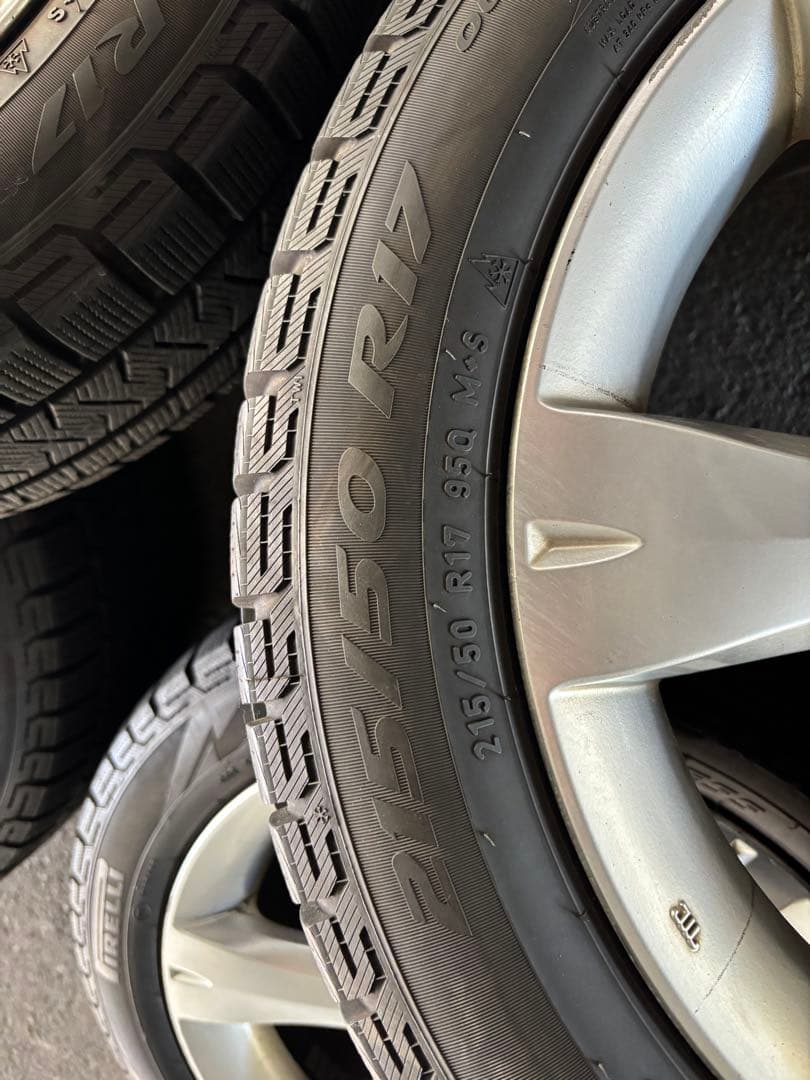 215/50/R17 スバル純正ホイールとピレリ スタッドレスの4本セット