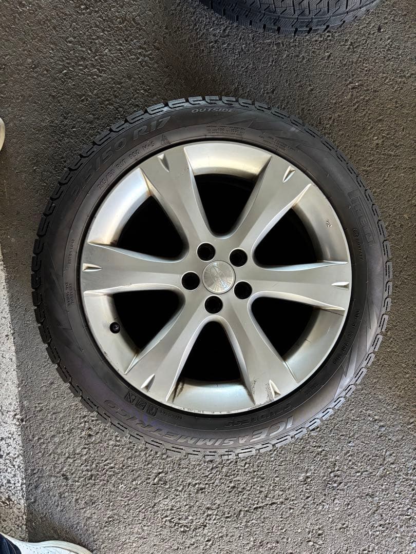 215/50/R17 スバル純正ホイールとピレリ スタッドレスの4本セット